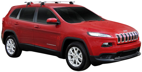 Jeep Cherokee (2014-2023) Sport 5 Door SUV 2014 - 2023 (Naked Roof) Aero ThruBar Yakima Roof Rack