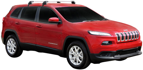 Jeep Cherokee (2014-2023) Sport 5 Door SUV 2014 - 2023 (Naked Roof) Aero FlushBar Yakima Roof Rack