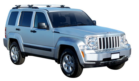 Jeep Cherokee (2008-2013) KK 5 Door SUV 2008 - 2013 (Raised Rails) Aero ThruBar Yakima Roof Rack