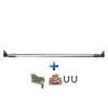 Toyota LandCruiser (10/2022-current) Superior Engineering Superior Hollow Bar Drag Link Suitable For Toyota LandCruiser 79 Series Single Cab 2016 on Adjustable (Silver Powder Coat) - 79#MECDRAGSC-SIL