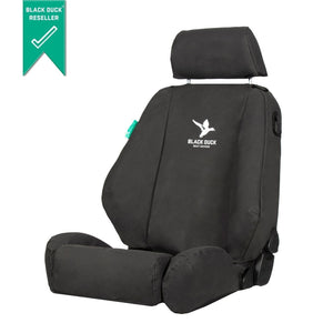 Mazda BT-50 (2011-2015) XT Freestyle Cab UP Series With Side Airbags Black Duck BlackDuck™ SeatCovers - CLEARANCE SALE - MB11XTABCDR CANVAS BLACK BRAND NEW CONDITION