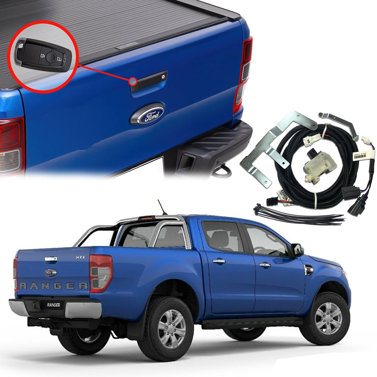 Ford Ranger (2011-2021) GRUNT4x4 Tailgate Central Locking Kit – PPD ...