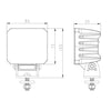 LED Square Flood Beam Worklamp 60 Deg 9 - 36V 4 LED's 3,800 Lumens