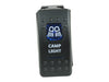 Universal Accessories (01/1950-current) Superior Engineering Rocker Switch Camp Light Blue Printed Lens (Each) - J12