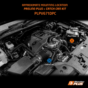 Ford Ranger (2022-2025) RA Next Gen V6 Direction Plus PreLine Plus Fuel Pre-Filter and Pro Vent Catch Can Combo