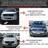 Ford Ranger (2015-2018) PSR  PX MK2 8/2015-7/2018 Ambush Hoopless Bullbar 2" Body Lift