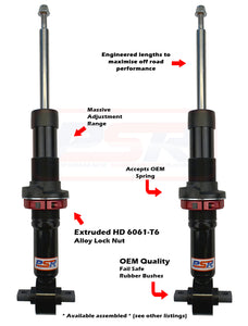 Ford Ranger (2022-2025) Next Gen / Volkswagen Amarok NF 2023-On PSR TTG Front 2-5" Adjustable Shock Absorber - PAIR