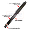 PSR TTG (2015-On) PSR  Rear Shock Absorber 670mm Open Small Eye 16mm Bush Ends
