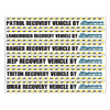 Universal Accessories (01/1950-current) Superior Engineering Superior Sticker Sheet A4 (Recovery Vehicle Set) - SUP-STICKER-SETRV