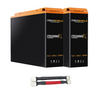 iTechworld | 200Ah Lithium LiFePO4 Slim Battery Bundle | 2×100Ah Deep Cycle with Parallel Linking Cables