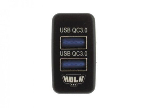 Hulk 4X4 - Dual QC3 USB Socket - Early Toyota - Blue