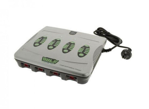 Hulk 4X4 - 4 Bank 5 Stage Fully Automatic Battery Charger - 4 x 4 Amp 12V