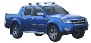 Ford Ranger (2009-2011) Wildtrak 4 Door Ute 2009 - 2011 (Raised Rails) Aero ThruBar Yakima Roof Rack