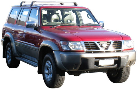 Nissan Patrol (1997-2023) GU 5 Door SUV Dec 1997 - 2023 (Gutters) Aero FlushBar Yakima Roof Rack