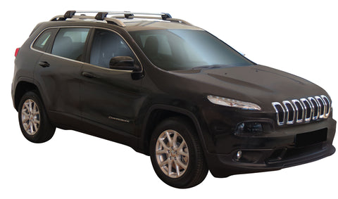 Jeep Cherokee (2014-2018) 5 Door SUV 2014 - Jul 2018 (Raised Rails) Aero FlushBar Yakima Roof Rack