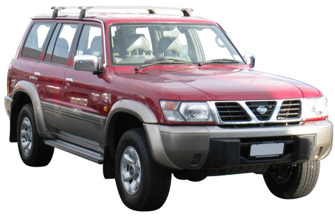 Nissan Patrol (1997-2023) GU 5 Door SUV Dec 1997 - 2023 (Gutters) Aero ThruBar Yakima Roof Rack