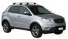 SsangYong Korando (2011-2013) 5 Door SUV 2011 - 2013 (Raised Rails) Aero ThruBar Yakima Roof Rack