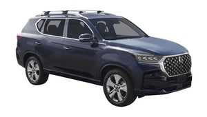 SsangYong Rexton (2021-2023) 5 Door SUV 2021 - 2023 (Raised Rails) Aero ThruBar Yakima Roof Rack