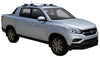 SsangYong Musso (2019-2023) 4 Door Ute 2019 - 2023 (Raised Rails) Aero ThruBar Yakima Roof Rack