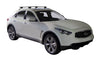 Infiniti QX70 (2013-2023) 5 Door SUV 2013 - 2023 (Raised Rails) Aero ThruBar Yakima Roof Rack