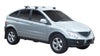 SsangYong Actyon (2005-2013) 5 Door SUV 2005 - 2013 (Naked Roof) Aero ThruBar Yakima Roof Rack