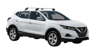 Nissan Qashqai (2017-2023) 5 Door SUV Dec 2017 - 2023 (Naked Roof) Aero FlushBar Yakima Roof Rack