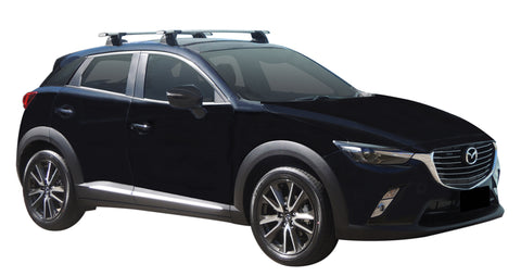Mazda CX-3 (2015-2021) 5 Door SUV 2015 - Nov 2021 (Naked Roof) Aero ThruBar Yakima Roof Rack