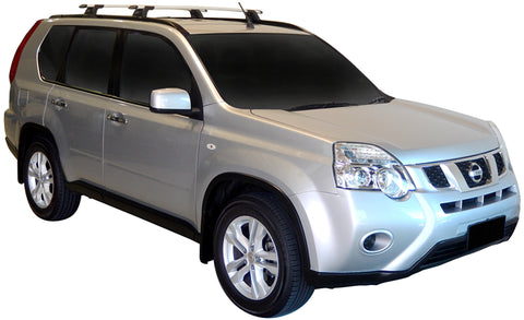 Nissan X-Trail (2010-2014) 5 Door SUV 2010 - Mar 2014 (Flush Rails) Aero ThruBar Yakima Roof Rack