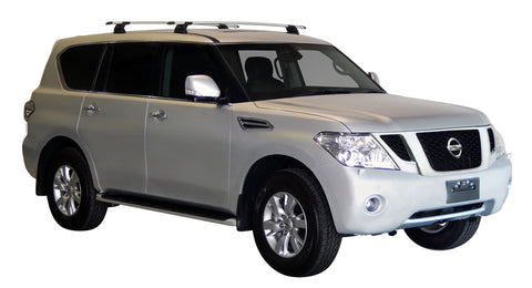 Nissan Patrol (2012-2019) Y62 5 Door SUV 2012 - Nov 2019 (Naked Roof) Aero ThruBar Yakima Roof Rack