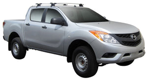 Mazda BT-50 (2011-2015) Dual Cab 4 Door Ute Nov 2011 - Aug 2015 (Naked Roof) Aero ThruBar Yakima Roof Rack