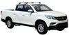 SsangYong Musso (2019-2020) 4 Door Ute 2019 - 2020 (Naked Roof) Aero ThruBar Yakima Roof Rack