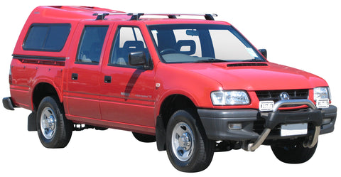Holden Rodeo (1998-2003) Double Cab 4 Door Ute Jul 1998 - Feb 2003 (Naked Roof) Aero ThruBar Yakima Roof Rack