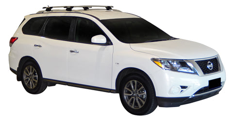 Nissan Pathfinder (2013-2017) 5 Door SUV Nov 2013 - Feb 2017 (Raised Rails) Aero ThruBar Yakima Roof Rack