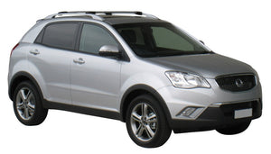 SsangYong Korando (2011-2013) 5 Door SUV 2011 - 2013 (Raised Rails) Aero RailBar Yakima Roof Rack