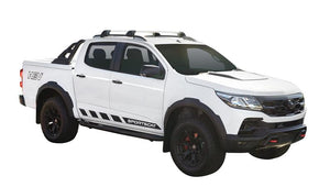 HSV Colorado (2018-2022) SportsCat 4 Door Ute 2018 - 2022 (Raised Rails) Aero FlushBar Yakima Roof Rack