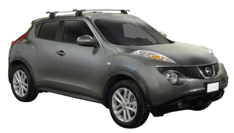 Nissan Juke (2013-2015) 5 Door SUV 2013 - Mar 2015 (Naked Roof) Aero ThruBar Yakima Roof Rack