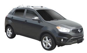 SsangYong Korando (2014-2019) 5 Door SUV 2014 - 2019 (Raised Rails) Aero RailBar Yakima Roof Rack