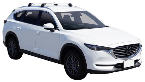 Mazda CX-8 (2018-2023) 5 Door SUV Jul 2018 - 2023 (Flush Rails) Aero FlushBar Yakima Roof Rack