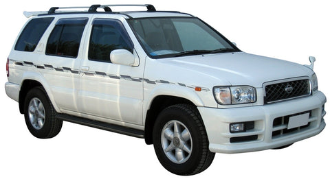 Nissan Terrano (1996-2003) Regulus 5 Door SUV 1996 - 2003 (Factory Tracks) Aero FlushBar Yakima Roof Rack