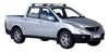 SsangYong Actyon (2007-2012) Sport 4 Door Ute Mar 2007 - 2012 (Naked Roof) Aero ThruBar Yakima Roof Rack