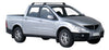 SsangYong Actyon (2007-2012) Sport 4 Door Ute Mar 2007 - 2012 (Naked Roof) Aero FlushBar Yakima Roof Rack