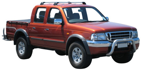 Mazda Bravo (1999-2006) Dual Cab 4 Door Ute Feb 1999 - Oct 2006 (Naked Roof) Aero FlushBar Yakima Roof Rack