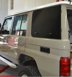 Landcruiser 76 series (2007-2020) Emu Wing Window Vehicle Access - FLAT ALUMINIUM