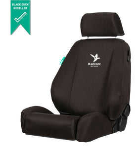 Holden Colorado (2008-2012) Black Duck Canvas Front and Rear Seat Covers - HR076