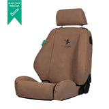 Mitsubishi Triton MK GLX (1996-2006) Black Duck Canvas Front Drivers & passenger Seat Covers with Map Pocket - MT312