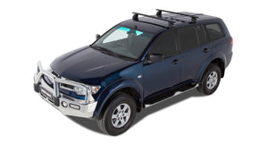 Mitsubishi Challenger (2009-2015) PB 4dr SUV Vortex 2500 Black 2 Bar Roof Rack JA2209 Rhino Rack