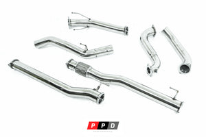 Isuzu DMAX Stainless Turbo Back Exhaust System - Angle