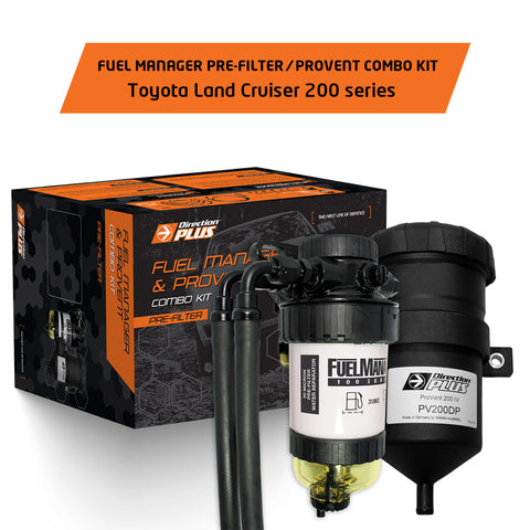 Toyota Landcruiser 200 Series (2007-2021) 4.5 V8 Direction Plus Fuel Manager Pre-Filter + Provent Combo Kit