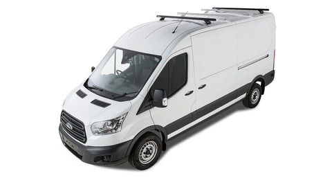 Ford Transit (2014-2022) 2dr Van LWB (MHeavy Duty RLTP Black 2 Bar Roof Rack JA6335 Rhino Rack