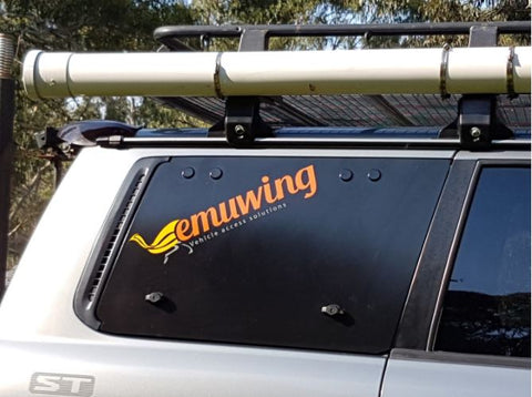 Nissan Patrol GU - Emu Wing Window Vehicle Access - FLAT ALUMINIUM